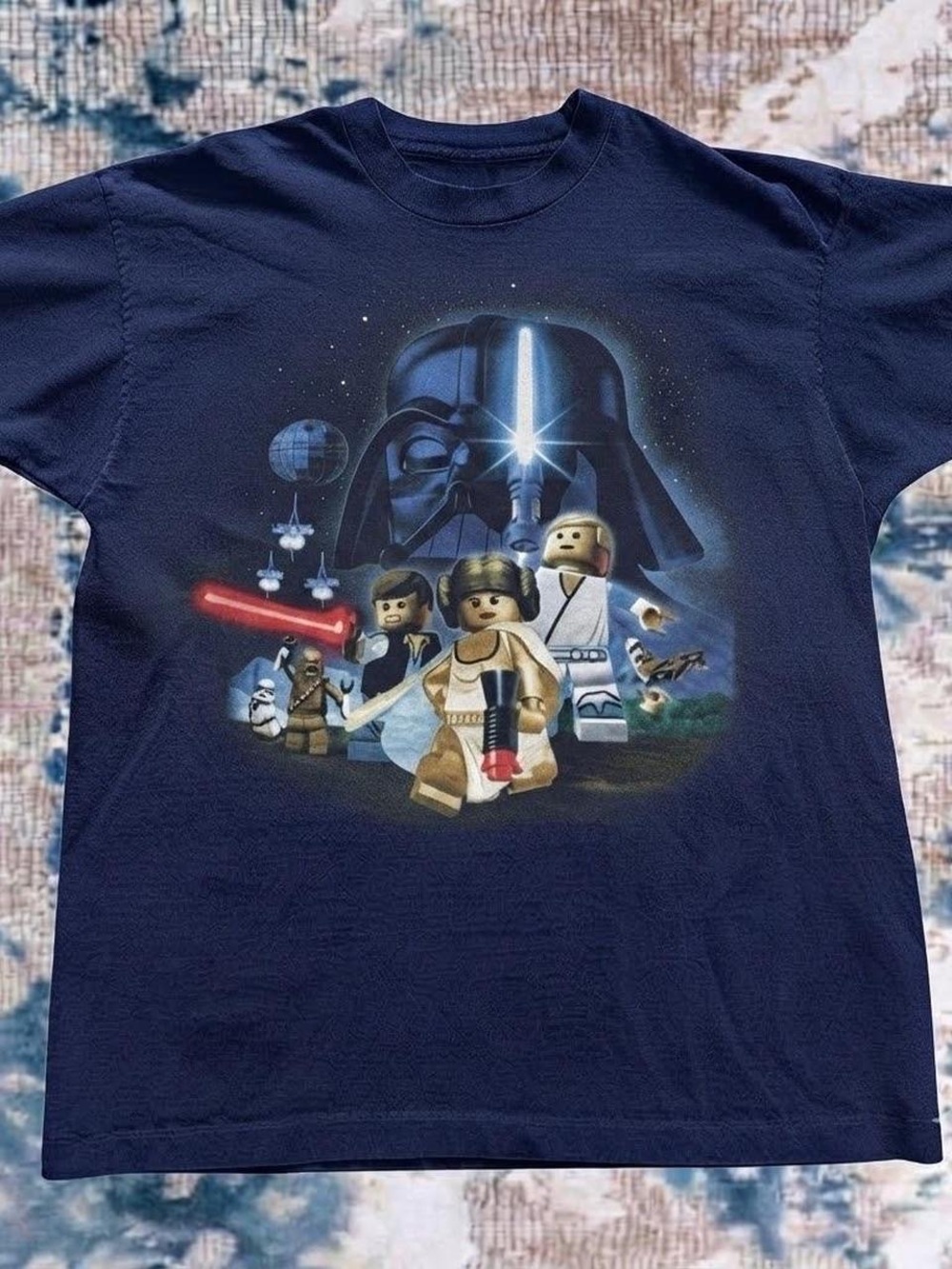 Gildan Navy Blue Star Wars LEGO Graphic Tee